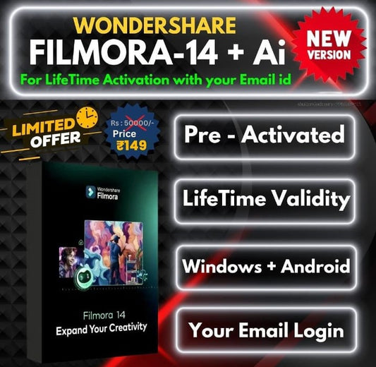 Wondershare Filmora 14 - Video Editing Software 2025 ( Limited Time Offer )